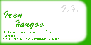 iren hangos business card